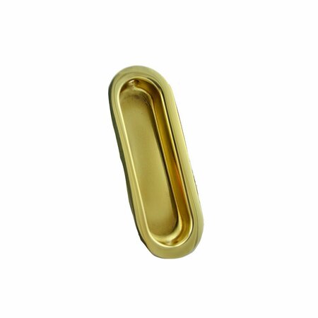 IVES COMMERCIAL Solid Brass Oval Flush Pull Bright Brass Finish 223B3